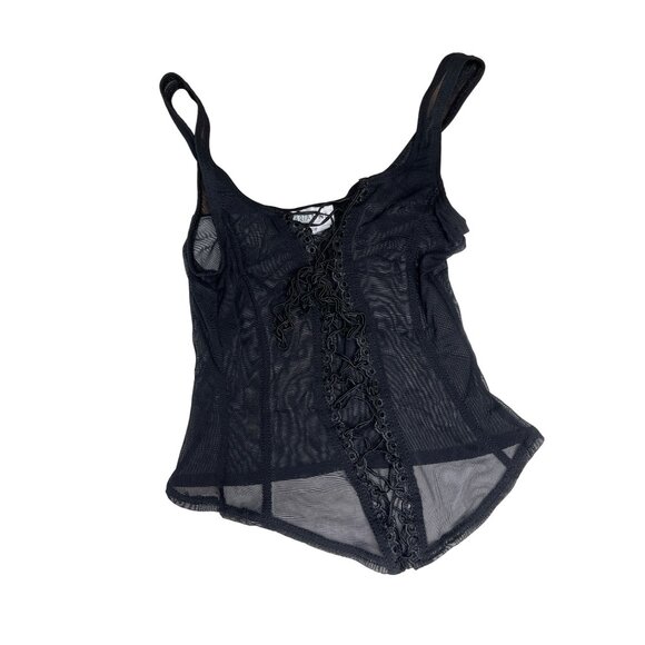 Sheer Black Arianne Womens corset Size S/P Nylon & Lycra Blend 75j - Picture 6 of 6